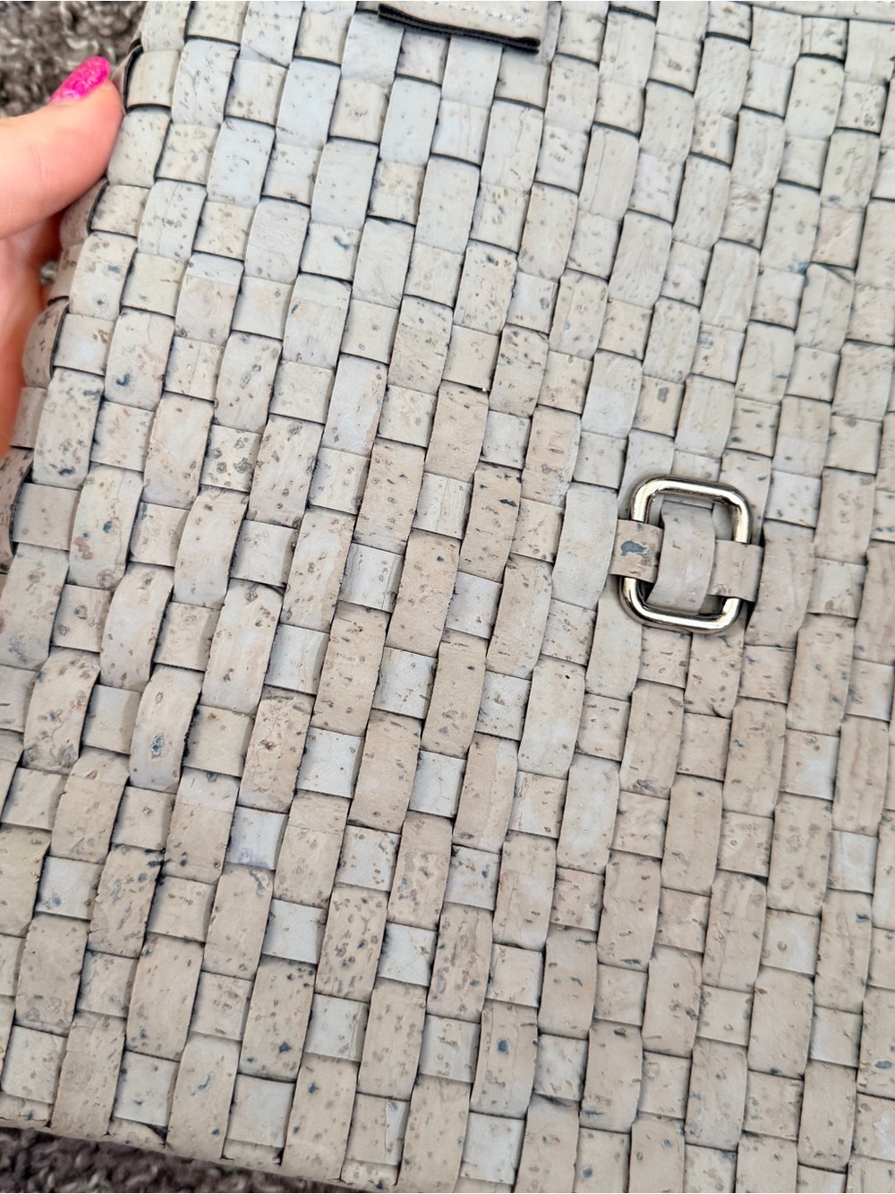 Nancy Zee Designs Woven Tote Bag in Stone Gray - Picture 3 of 16